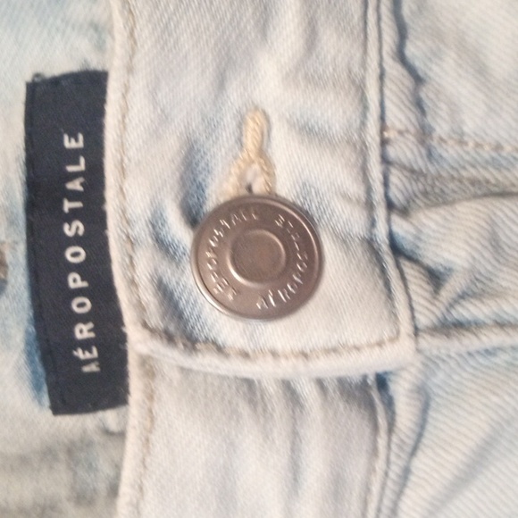 Aeropostale Light Wash Destroyed/Distressed 90s Baggy Jeans 14R - Picture 8 of 17
